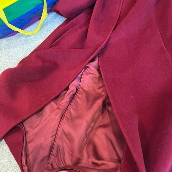 Cinzia Rocca wool cashmere blend red coat size 14 runs small fits sz 12 - Picture 8 of 9